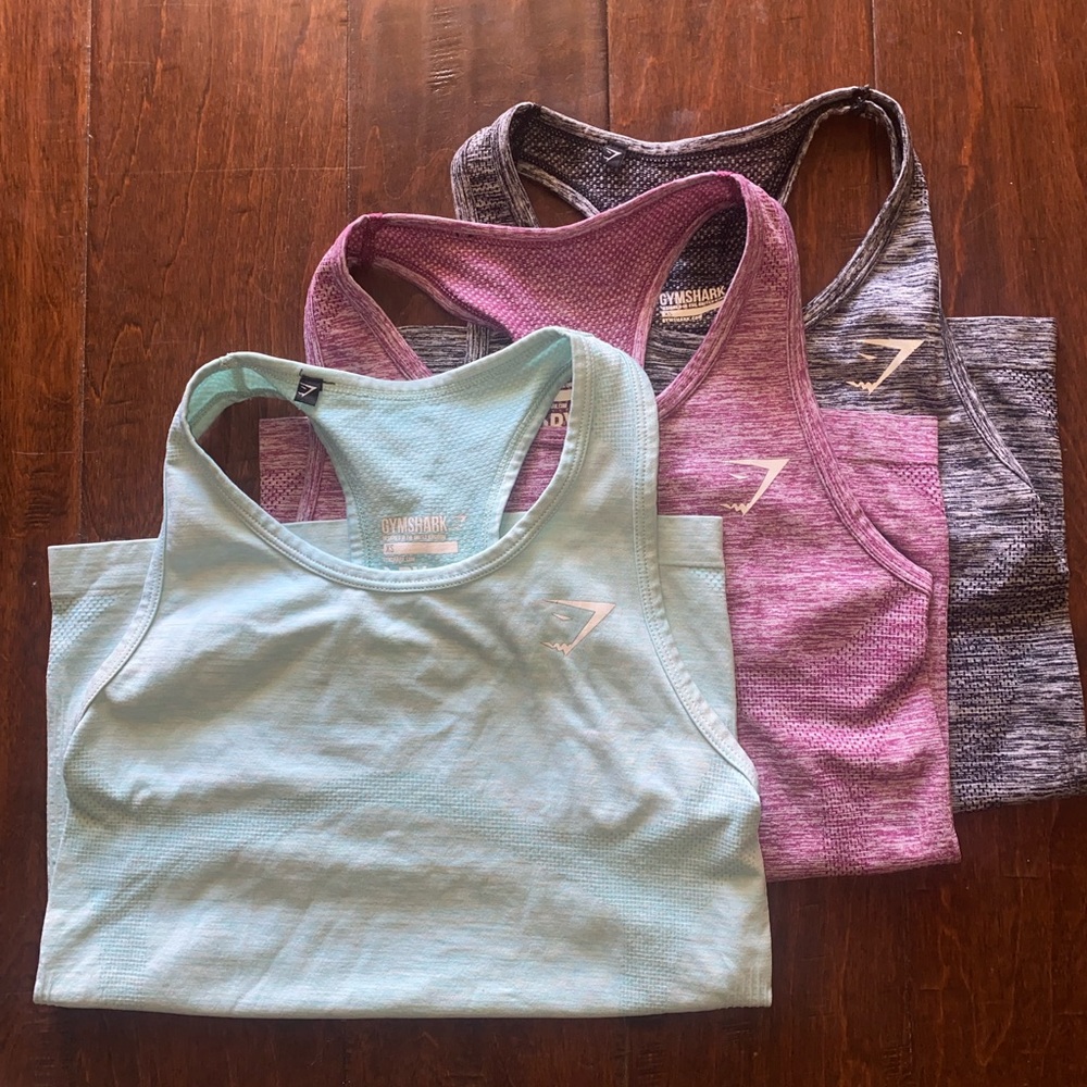 Gymshark seamless tanks.